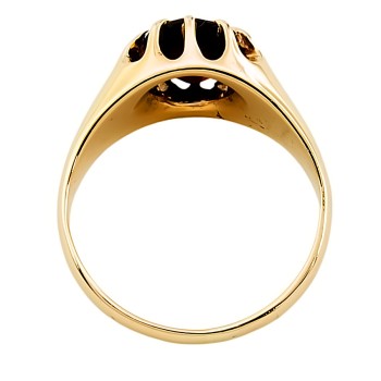 9ct gold Garnet Signet Ring size M